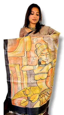 APARAJITA Tussar Hand Paint Saree