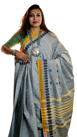 APARAJITA Pure Cotton Dhonekhali Saree