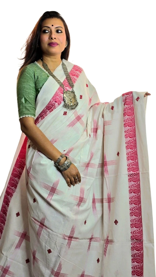 APARAJITA Pure Cotton Dhonekhali Saree