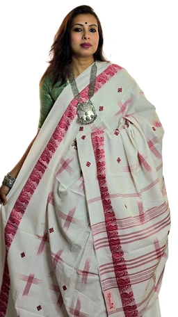 APARAJITA Pure Cotton Dhonekhali Saree