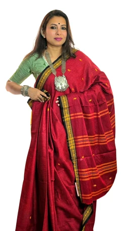 APARAJITA Pure Cotton Dhonekhali Saree
