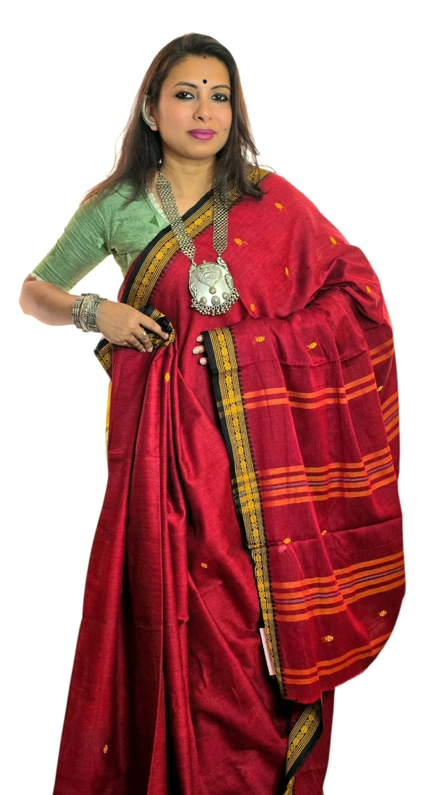 APARAJITA Pure Cotton Dhonekhali Saree