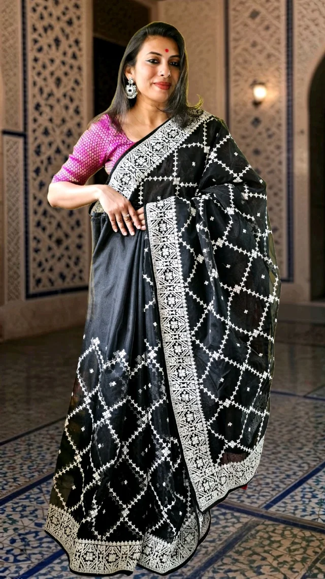 APARAJITA Organza Party Wear Saree
