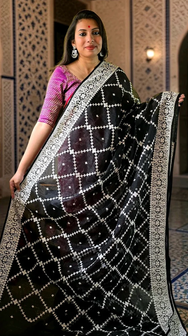 APARAJITA Organza Party Wear Saree