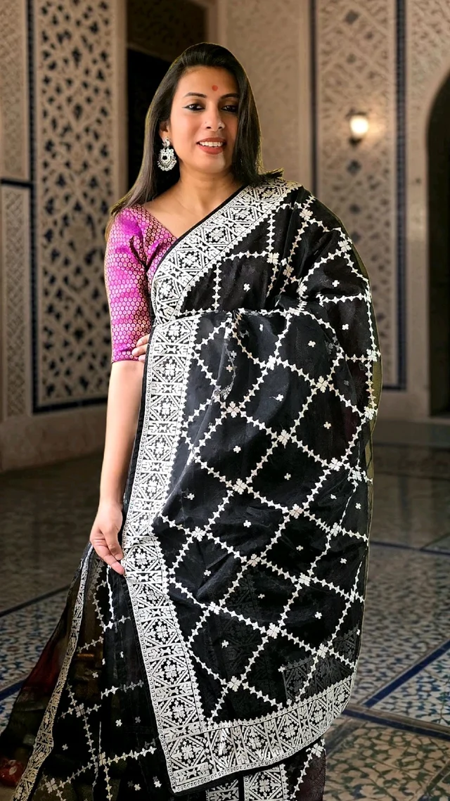 APARAJITA Organza Party Wear Saree