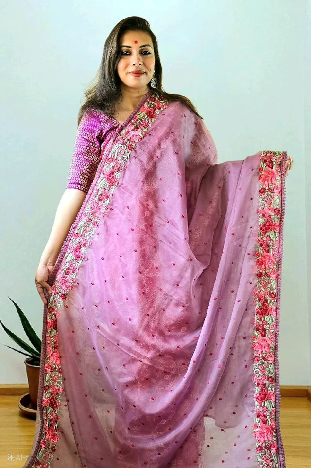 APARAJITA Organza Party Wear Saree