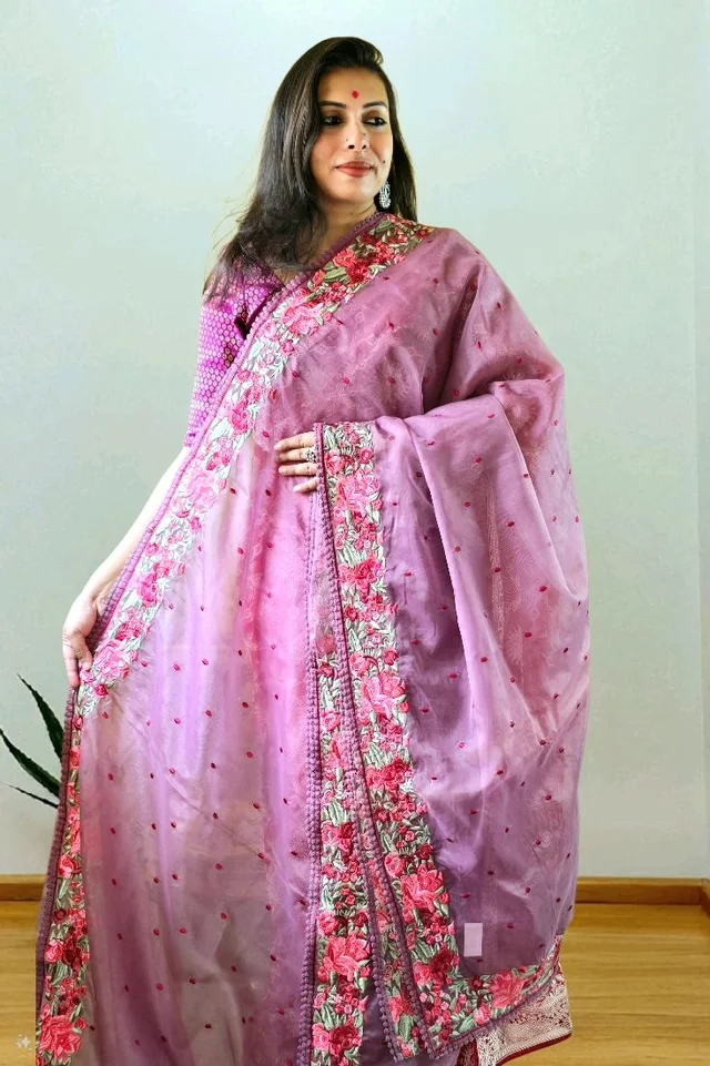 APARAJITA Organza Party Wear Saree