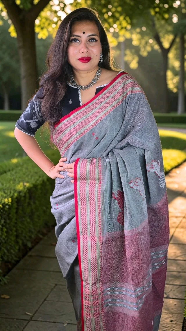 APARAJITA Khadi Cotton Handloom Saree