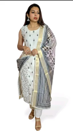APARAJITA Festive 3Pc Kurti Set - L