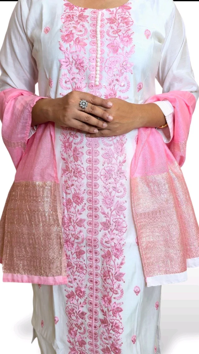 APARAJITA Festive 3Pc Kurti Set - M