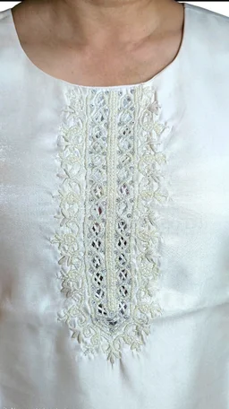 APARAJITA Festive White Kurti - L/40, White