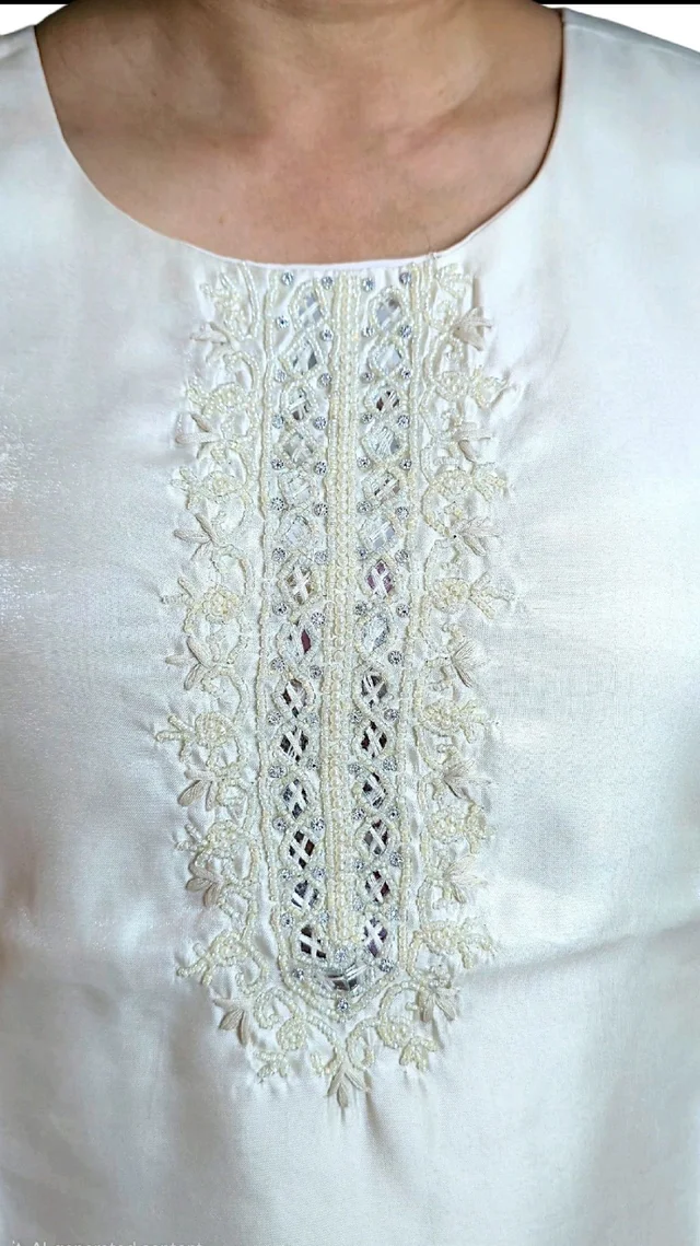 APARAJITA Festive White Kurti - L/40, White
