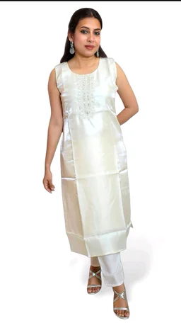 APARAJITA Festive White Kurti - L/40, White