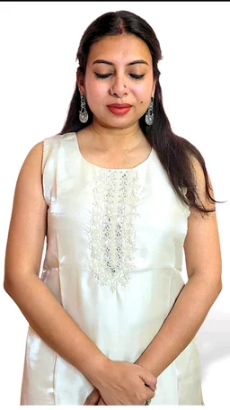 APARAJITA Festive White Kurti - L/40, White