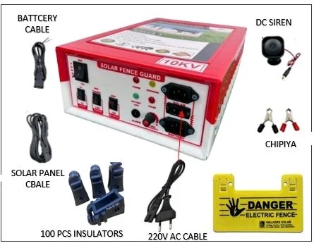 AC DC Zatka | Jhatka Machine Solar Fence Energizer 30 Acre for Agricultural Farm