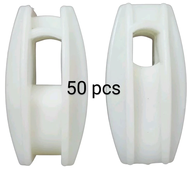Heavy Plastic Corner Insulator Used for Solar Zatka Machine Fencing with Clutch Wire Also Used for Fencing in Farm| Industrial Park| Garden| Home| White Heavy Plastic Insulator Pack of 50