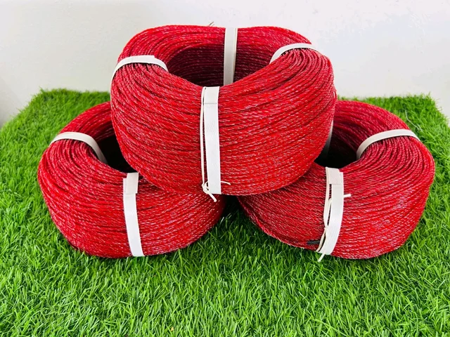Solar Fencing Zatka Dori polywire Fencing Wire for Boundary | Ideal for Jhatka Machine & Solar Fence Energizer | 3 kg 1 Bundle
