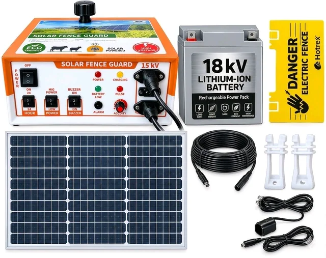 Shrangi  Jhatka Machine Full Set AC DC 15KV 100 Acre (Machine,12V 18ah lithium Battery, 50 Watt Solar Panel,100 Insulator)