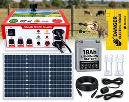 Shrangi Jhatka Machine Full Set AC DC 12KV 100 Acre (Machine,12V 18ah lithium Battery, 50 Watt Solar Panel,100 Insulator)