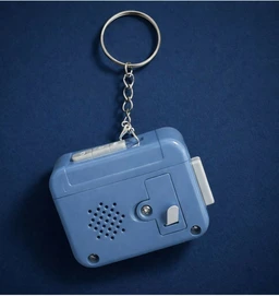 Retro Cassette Tape Keychain Sound Toy With Button Click Sound
