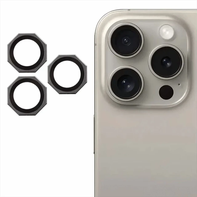 Roxone Camera Lens Protector Ring for iPhone 12 Black