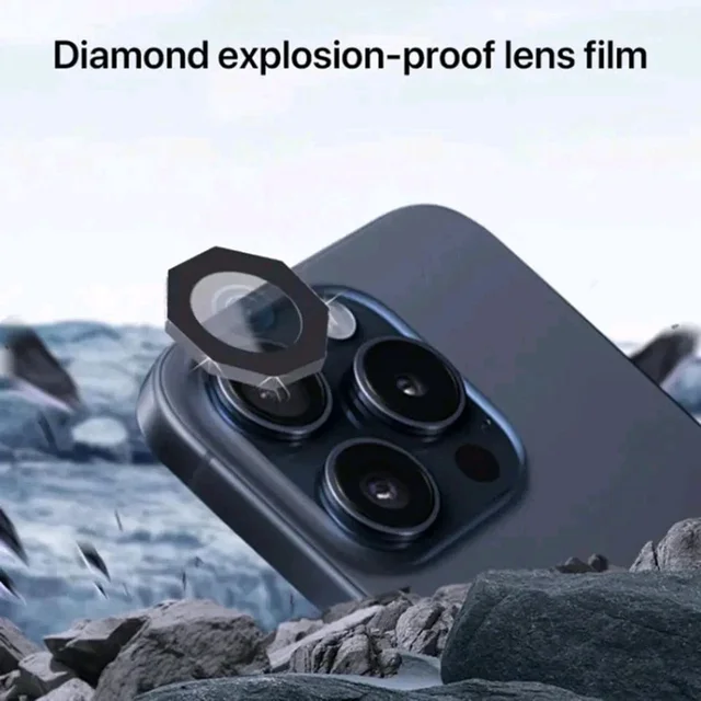 Roxone Camera Lens Protector Ring for iPhone 12 Black