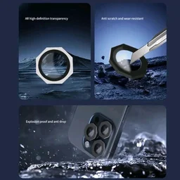 Roxone Camera Lens Protector Ring for iPhone 12 Black
