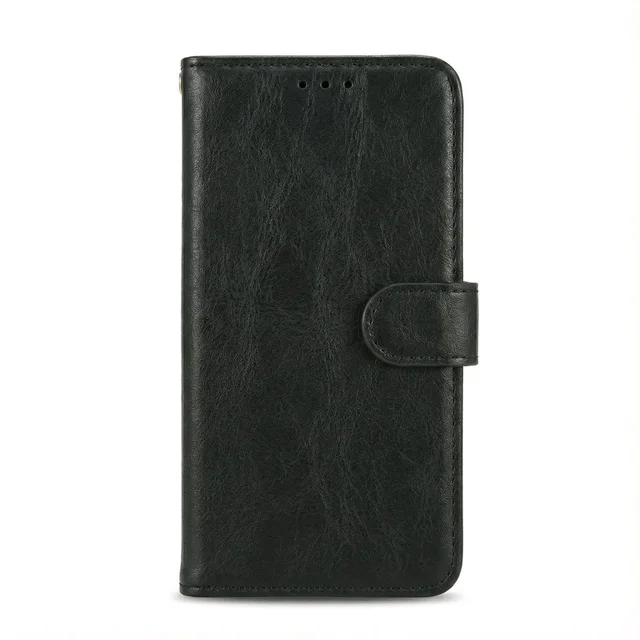 Fnpk Premium Leather Wallet flip Cover Case For Redmi All Models - Redmi 13 5G, Black