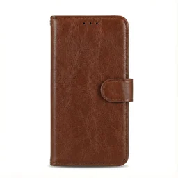 Fnpk Premium Leather Wallet flip Cover Case For Redmi All Models - Redmi 13 5G, Black