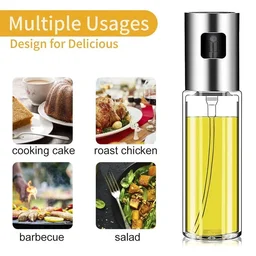 100ml Glass Oil Spray Bottle – Portable Cooking Oil Mister & Dispenser for Air Fryer & Salad
