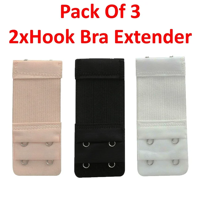 2 Hooks Bra Strap Extenders (Pack Of 3)