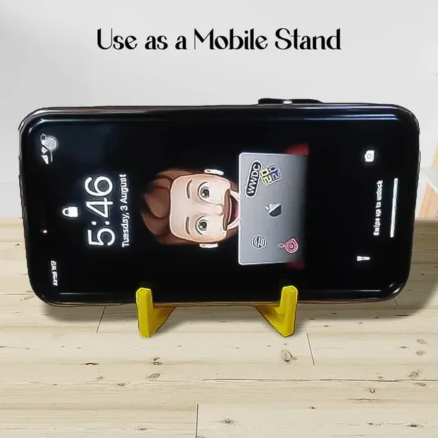 2 in 1 Plastic Keychain with Mobile Stand / Phone Holder (Multicolor)