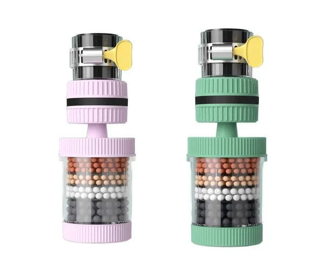 360° Rotating 6-Layer Water Filter Faucet Extender | Anti-Splash Kitchen & Bathroom Tap Aerator