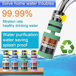 360° Rotating 6-Layer Water Filter Faucet Extender | Anti-Splash Kitchen & Bathroom Tap Aerator