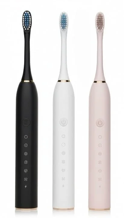 3 Pcs Electric Toothbrush Set – Rechargeable Sonic Toothbrush with Soft Bristles for Adults