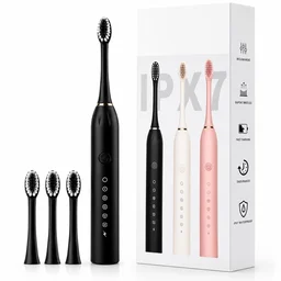 3 Pcs Electric Toothbrush Set – Rechargeable Sonic Toothbrush with Soft Bristles for Adults