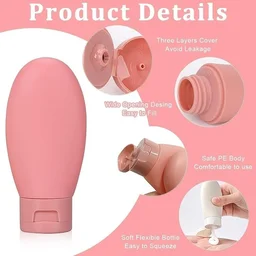 3 Pcs Leak-Proof Silicone Travel Bottles Set – Refillable Containers for Toiletries & Liquids