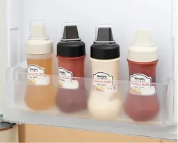 5 Hole Squeeze Sauce Bottle (280ML), Portable Plastic Sauce Bottle with Lid Five Holes, Sauce Dispenser Bottle