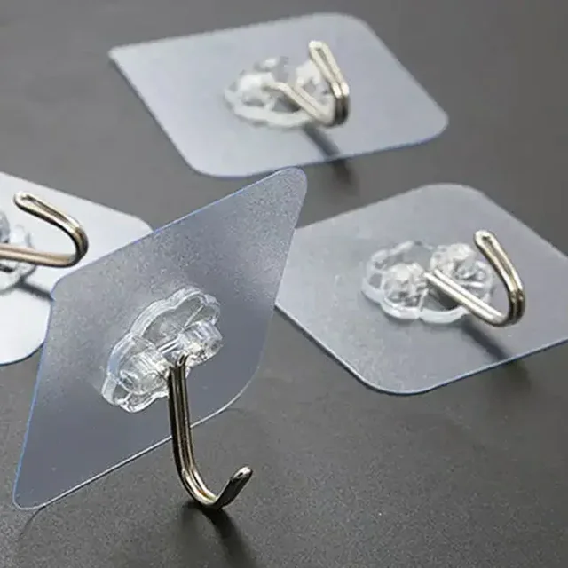 Multipurpose Strong Small Stainless Steel Adhesive Wall Hooks 1 PC