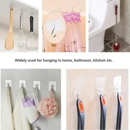 Multipurpose Strong Small Stainless Steel Adhesive Wall Hooks 1 PC