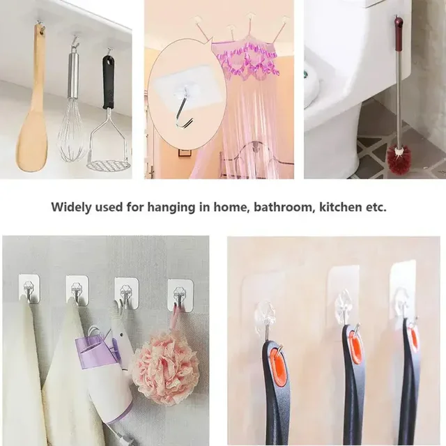 Multipurpose Strong Small Stainless Steel Adhesive Wall Hooks 1 PC