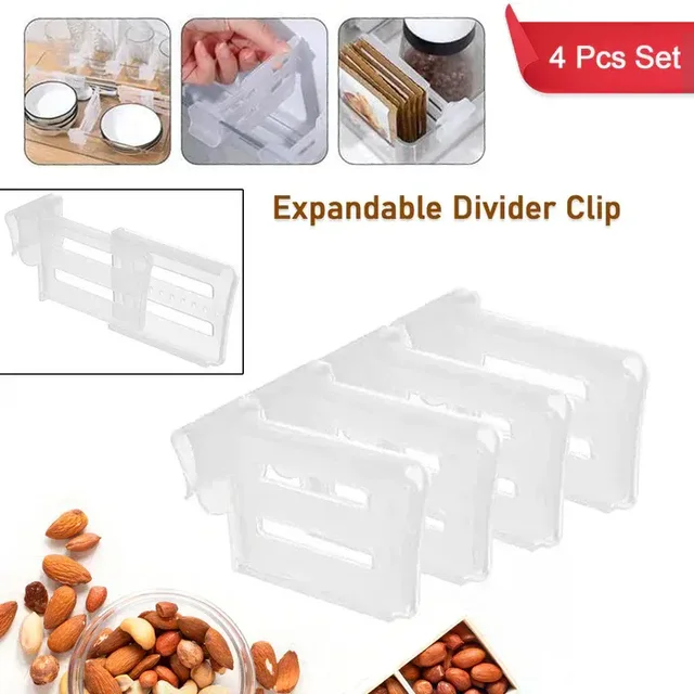 (5 Pcs Set) Refrigerator Internal Drawer Shelf Divider Clip