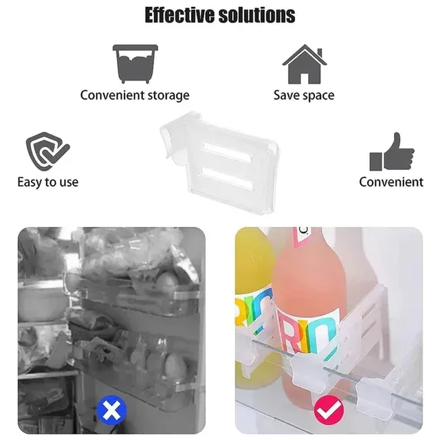 (5 Pcs Set) Refrigerator Internal Drawer Shelf Divider Clip