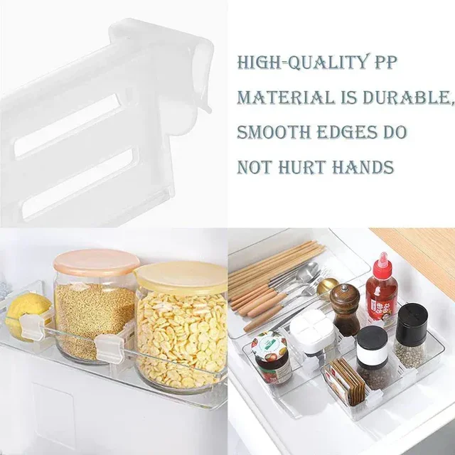 (5 Pcs Set) Refrigerator Internal Drawer Shelf Divider Clip