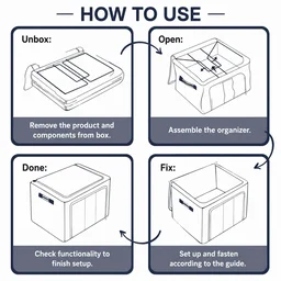 66L Collapsible Fabric Storage Box with Steel Frame – Large Clothes & Blanket Organizer