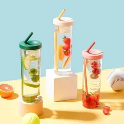 700ML Plastic Water Bottle with Straw – Leak-Proof Sipper Bottle for Gym, Office & School