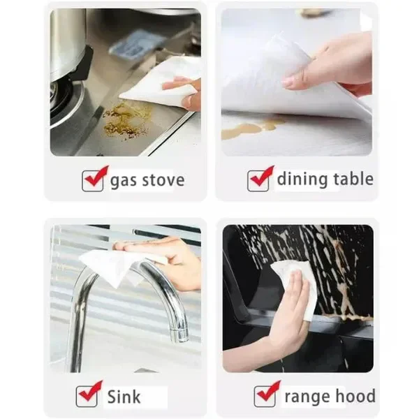 80 pcs Kitchen Cleaning Wipes | Strong Decontamination Kitchen Wipes | Disposable Kitchen Wet Wipes Household Cloth Towel For Removing Grease Stains & Cleaning Glass Table Wet Tissue Wipes