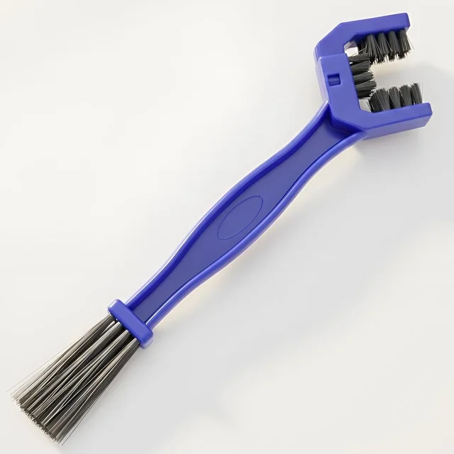 Multi-Purpose Bike Chain Cleaner Brush | 3-Sided Maintenance Tool for Motorcycles & Bicycles (Blue)