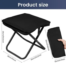 Premium Folding Camping Stool | Portable Lightweight Mini Travel Seat with Carrying Bag