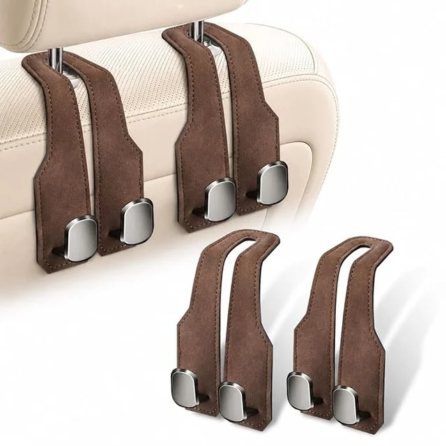 Car Seat Headrest Hook 2 PCS – Heavy-Duty Backseat Hanger Holder for Bags, Purses & Groceries